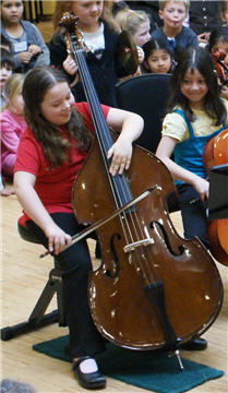 Kim playing her Bass